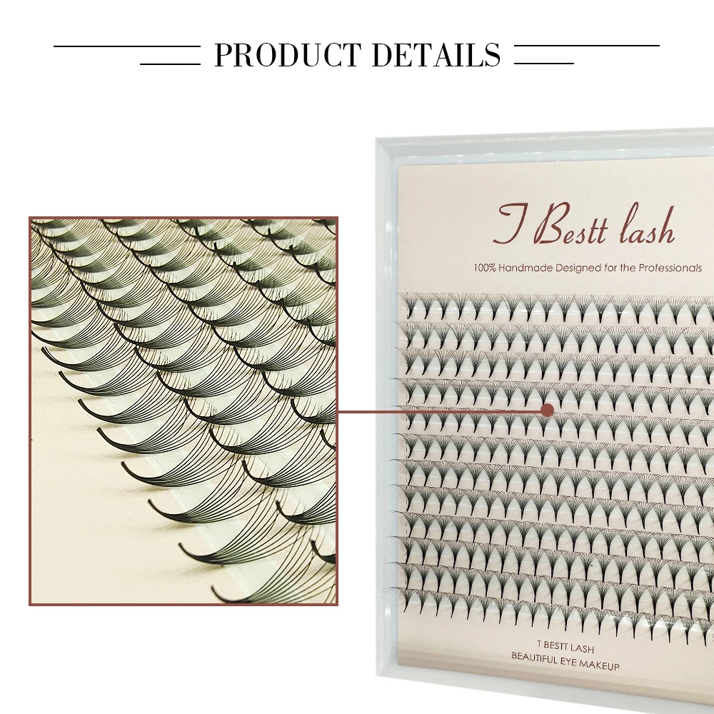 TBestt 5D/6D/8D/10D Premade Fans 볼륨 러시안 속눈썹 Pre Made Volume Fans 실크 소프트 볼륨 속눈썹 연장