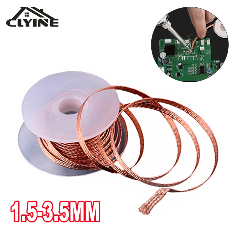 1.5-3.5mm 디 솔더링 메쉬 브레이드 테이프 구리 용접 포인트 솔더 리무버 와이어 납땜 심지 솔더링 용 주석 리드 코드 플럭스 title=1.5-3.5mm 디 솔더링 메쉬 브레이드 테이프 구리 용접 포인트 솔더 리무버 와이어 납땜 심지 솔더링 용 주석 리드 코드 플럭스 