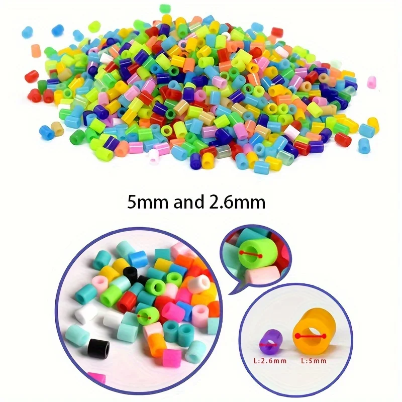 하마 비즈 상자 Embalagem 열 모자이크 Ferro Euducation 비즈, 다림질 비즈 퓨즈 비즈 Brinquedo DIY, 24 48 72 코어 2.6MM 5MM