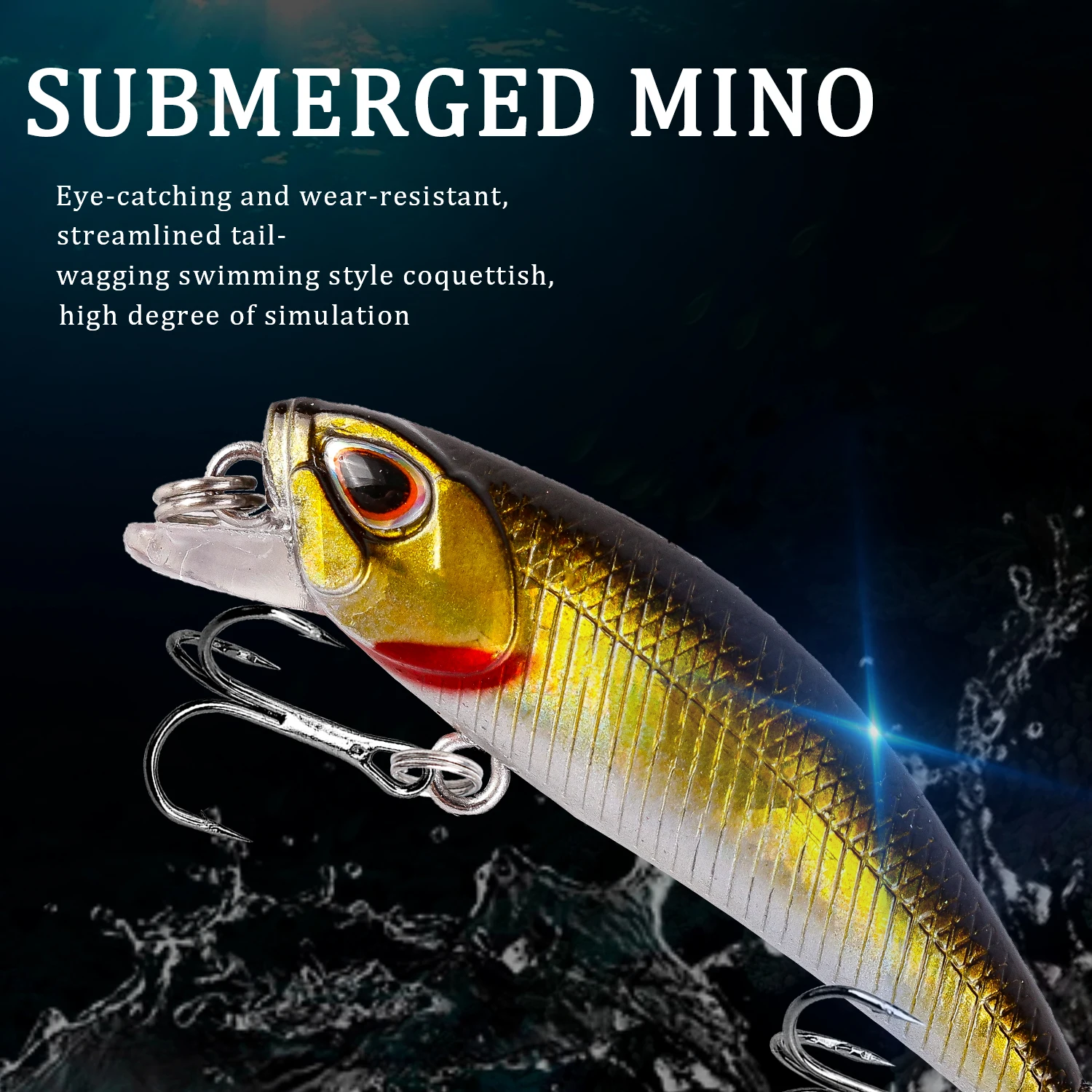 1pcs 미니 미노우 낚시는 Wobblers 4.5cm 3.5g 싱킹 인공 플라스틱 하드 미끼 크랭크베이트 저크베이트 Pesca Bass Tackle을 유혹합니다.