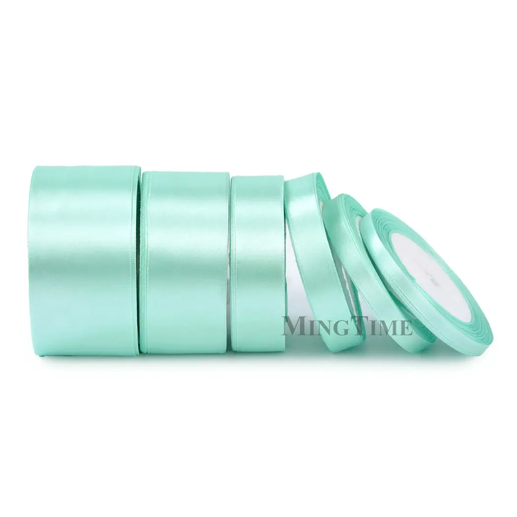 새틴 리본 25 야드 6mm 10mm 15mm 25mm 38mm 50mm 새시 선물 활 수제 DIY 공예 웨딩 파티 공급 장식