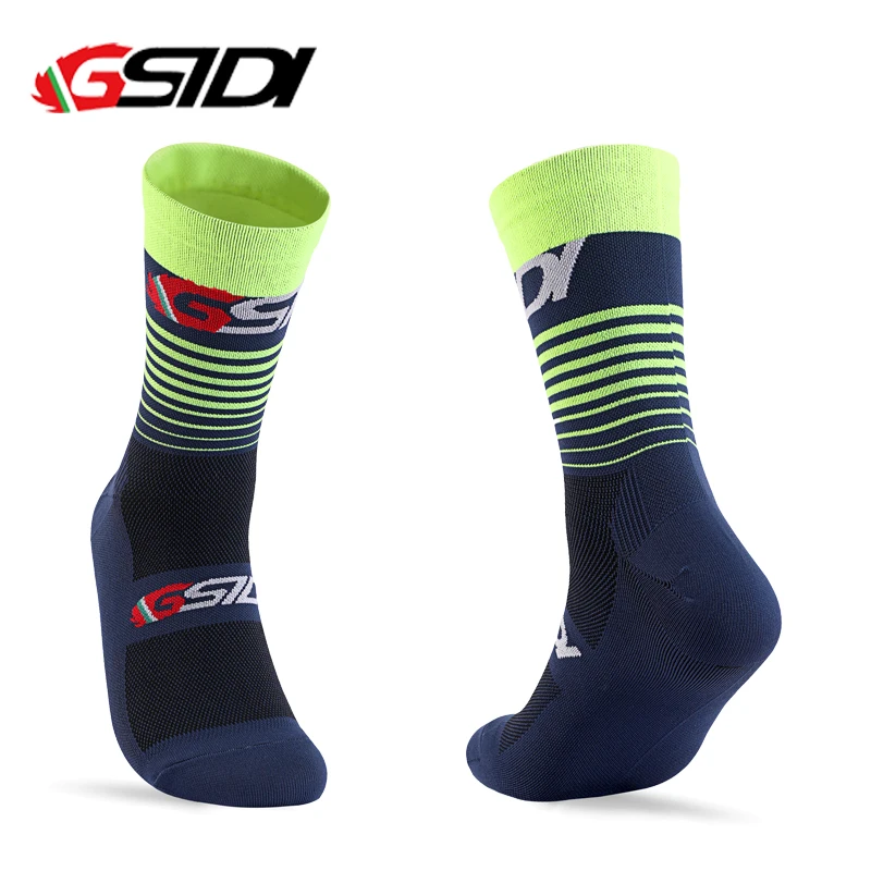 Gsidi 새로운 사이클링 양말 고품질 압축 남자 자전거 야외 여성 전문 스포츠 러닝 실행
