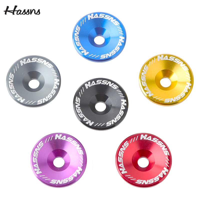 HASSNS Mtb 파워 캡 스템 캡 자전거 헤드셋 탑 커버 마운틴로드 자전거 테이블 커버 알루미늄 합금 스티어링 시리즈 탑