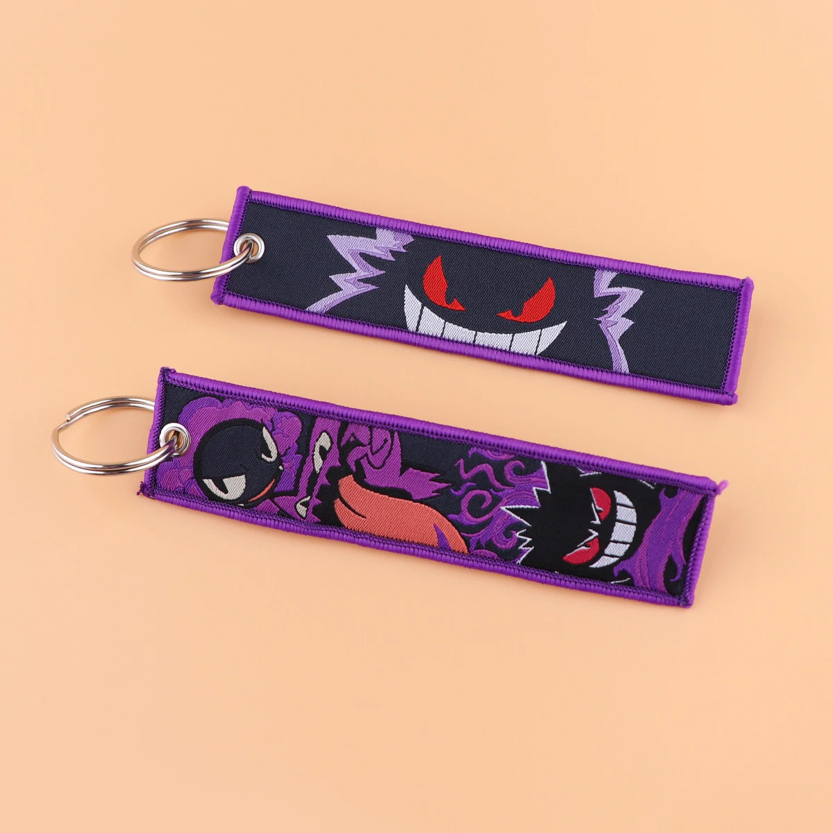 Gengar 귀여운 키 태그 자동차 오토바이에 대 한 애니메이션 키 체인 키 홀더 열쇠 고리 여성 남성 패션 쥬얼리 액세서리 선물 1PCS