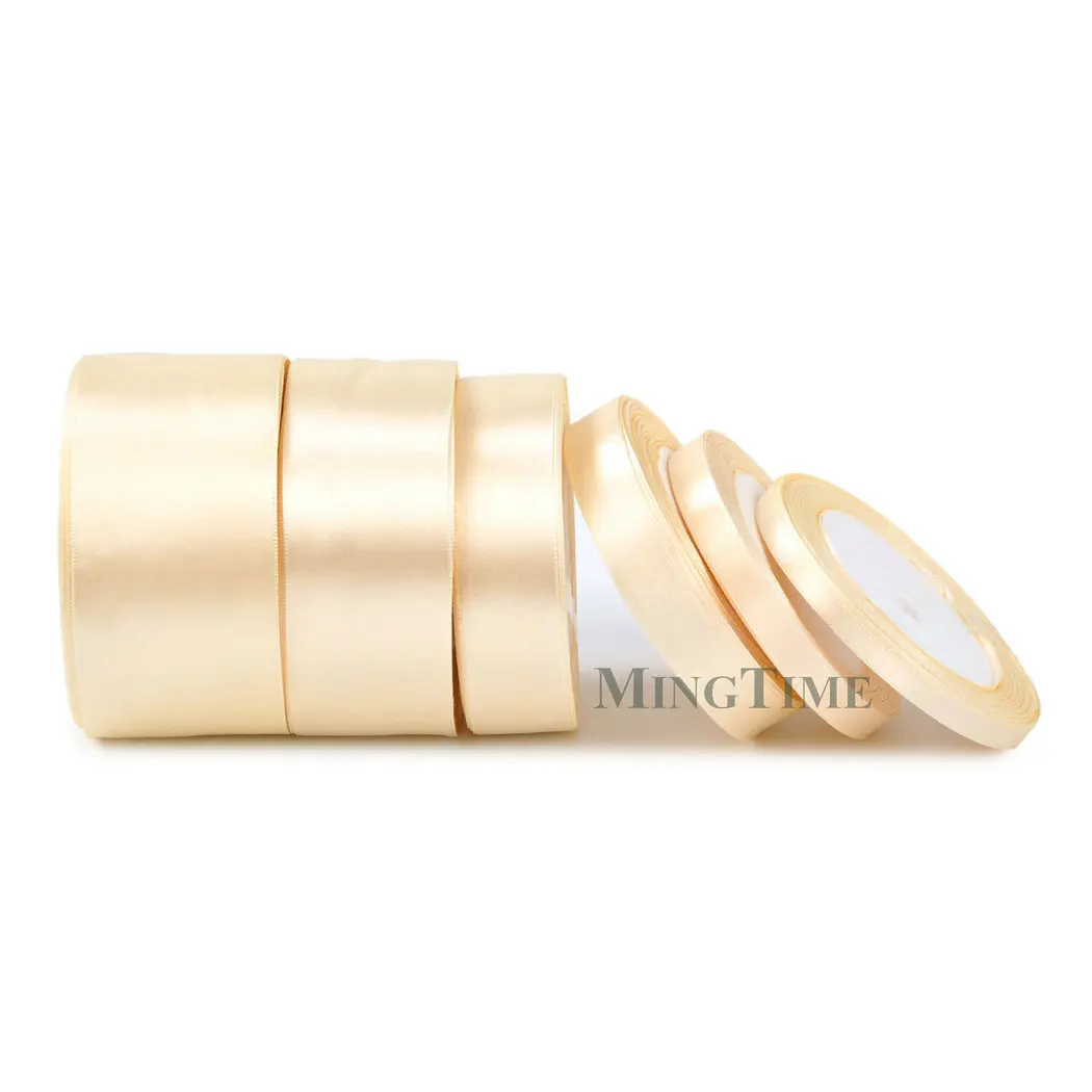 새틴 리본 25 야드 6mm 10mm 15mm 25mm 38mm 50mm 새시 선물 활 수제 DIY 공예 웨딩 파티 공급 장식