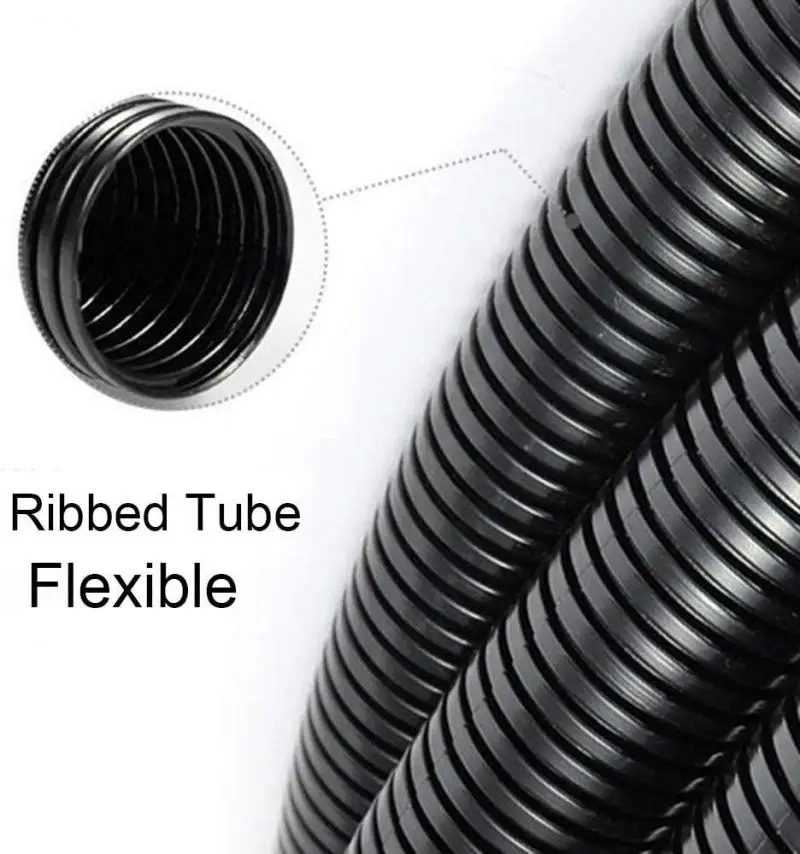 1/3/6M 골판지 Pipe7mm-28mm 자동차 케이블 내열성 절연 튜브 하네스 모터 전기 와이어 보호 액세서리