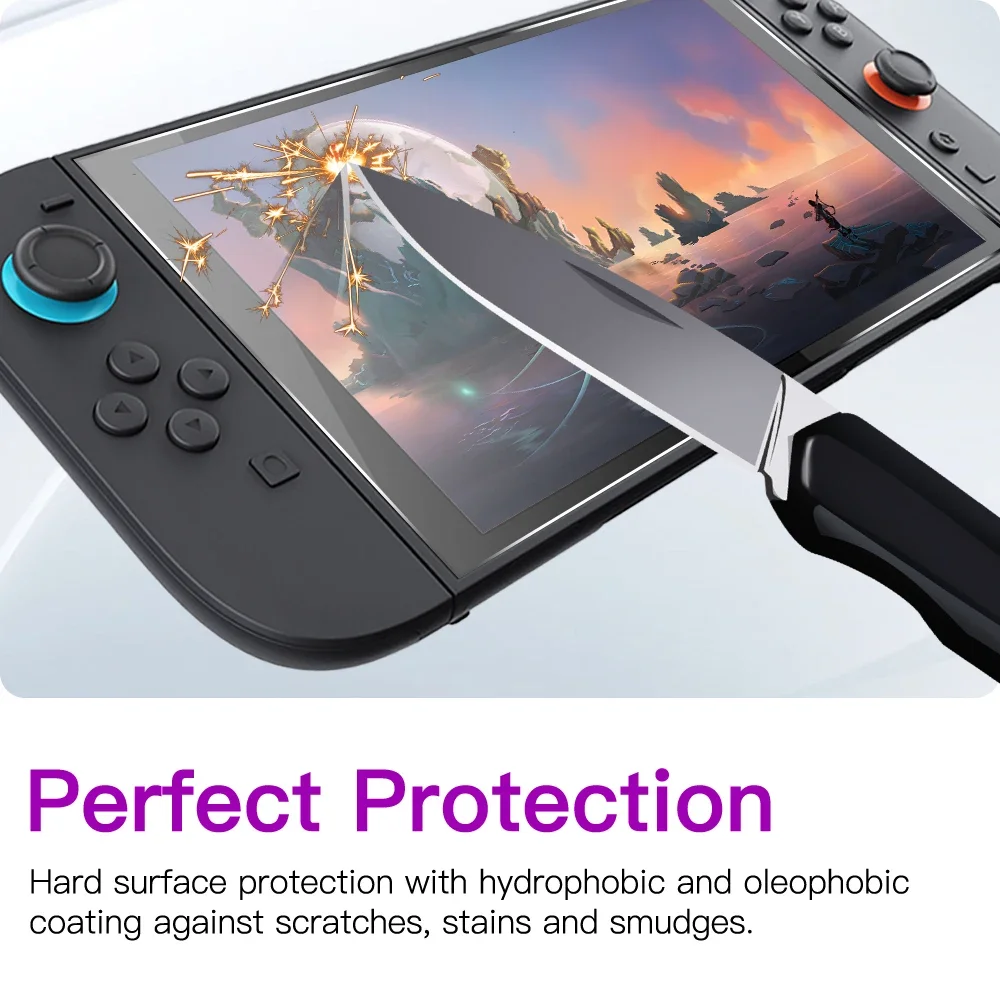 Nintendo Switch 2 화면 보호기 용 9H 강화 유리, HD 투명 긁힘 방지 보호 필름 Switch2 콘솔 액세서리