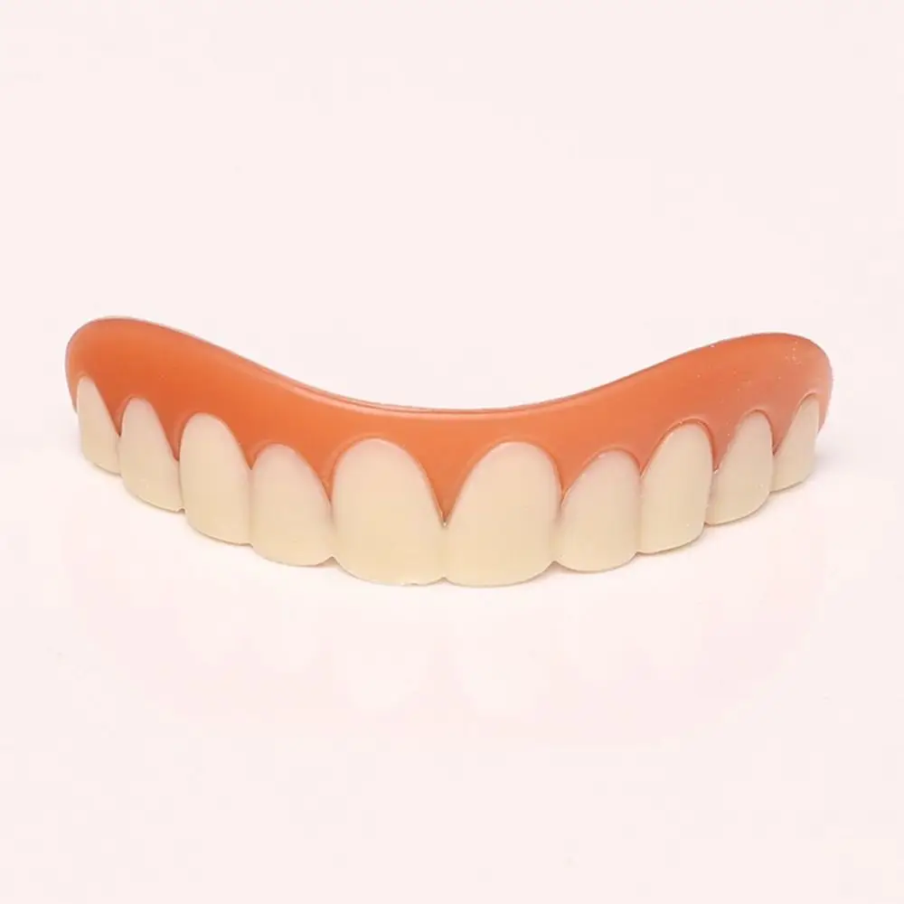 가짜 치아 미백 도구, 실리콘 상부 하부 베니어 치아 교정기, 의치 페이스트, 임시 가짜 치아