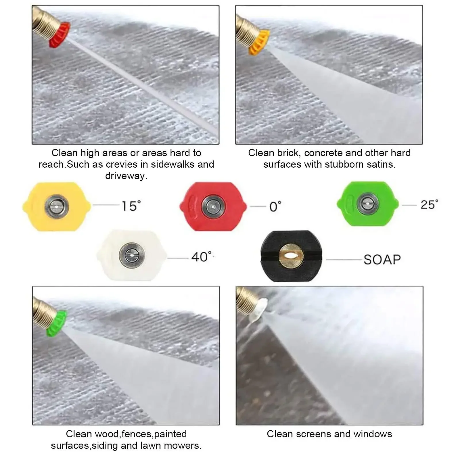 1/4 인치로드 제트 자동차 청소 노즐이있는 Karcher K2 K3 K4 K5 K6 K7 용 고압 물총 확장