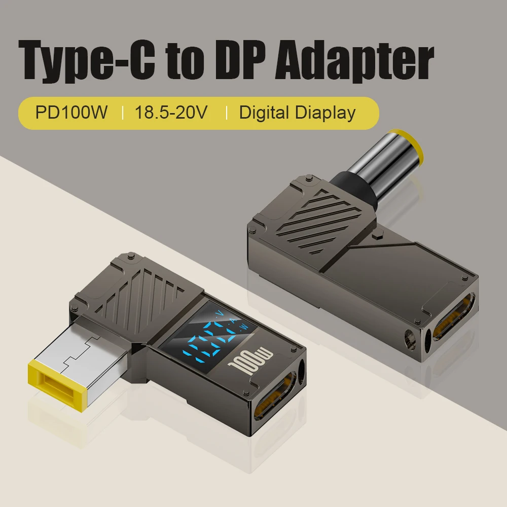 레노버 씽크플러스 HP 델용 전원 충전기 커넥터 팁, PD100W C타입-DC 플러그 컨버터, USB C-DC 노트북 충전 어댑터 title=레노버 씽크플러스 HP 델용 전원 충전기 커넥터 팁, PD100W C타입-DC 플러그 컨버터, USB C-DC 노트북 충전 어댑터 