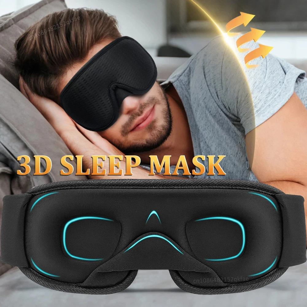 3D 수면 마스크, 100% 차단, 가벼운 수면 마스크, 여행용 부드러운 눈 가리개, 야간 통기성 블라인드 폴드 슬랩마스크 title=3D 수면 마스크, 100% 차단, 가벼운 수면 마스크, 여행용 부드러운 눈 가리개, 야간 통기성 블라인드 폴드 슬랩마스크 