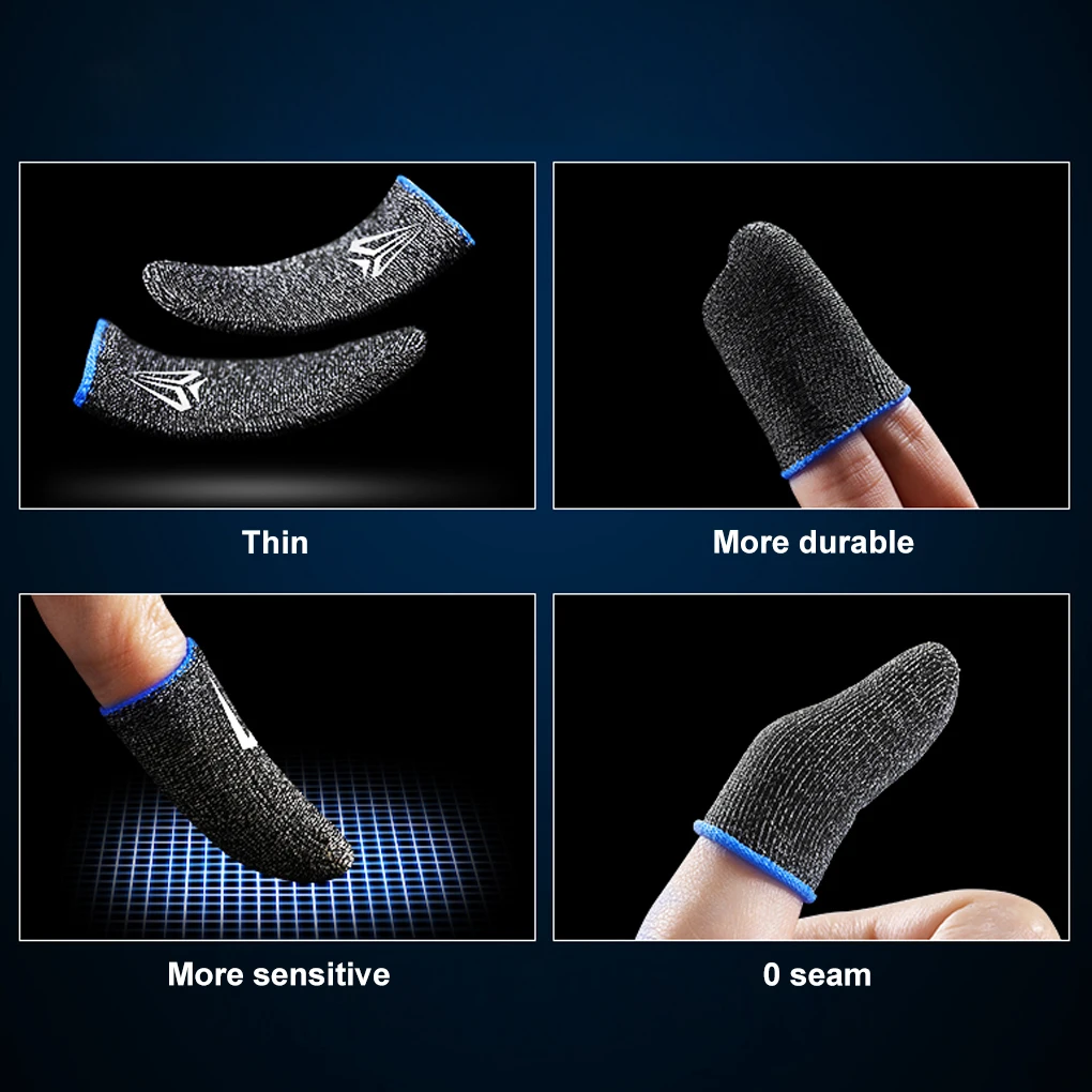 PUBG 게이머를위한 10pcs 모바일 게임 손가락 끝 장갑 Sweatproof Anti-slip 터치 스크린 손가락 슬리브 통기성 게임 손가락 커버