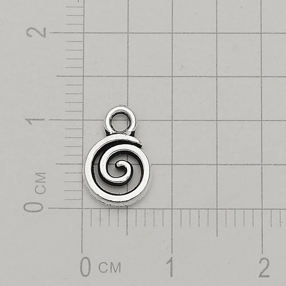 30 개/몫-12x8mm 미니 소용돌이 나선형 나사 매력 DIY 쥬얼리에 대한 헬릭스 첨탑 Volution 펜던트 용품 도매 대량 만들기