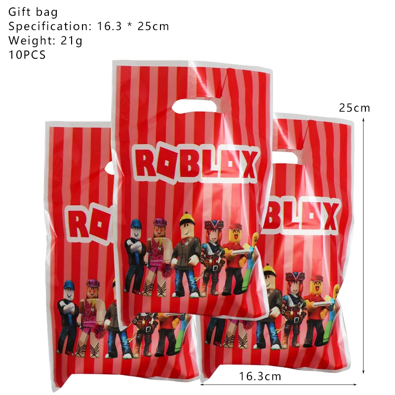 Roblox 생일 파티 장식 Supplie Roblox 게임 축하 파티 풍선 일회용 식기 컵 플레이트 베이비 샤워 장난감