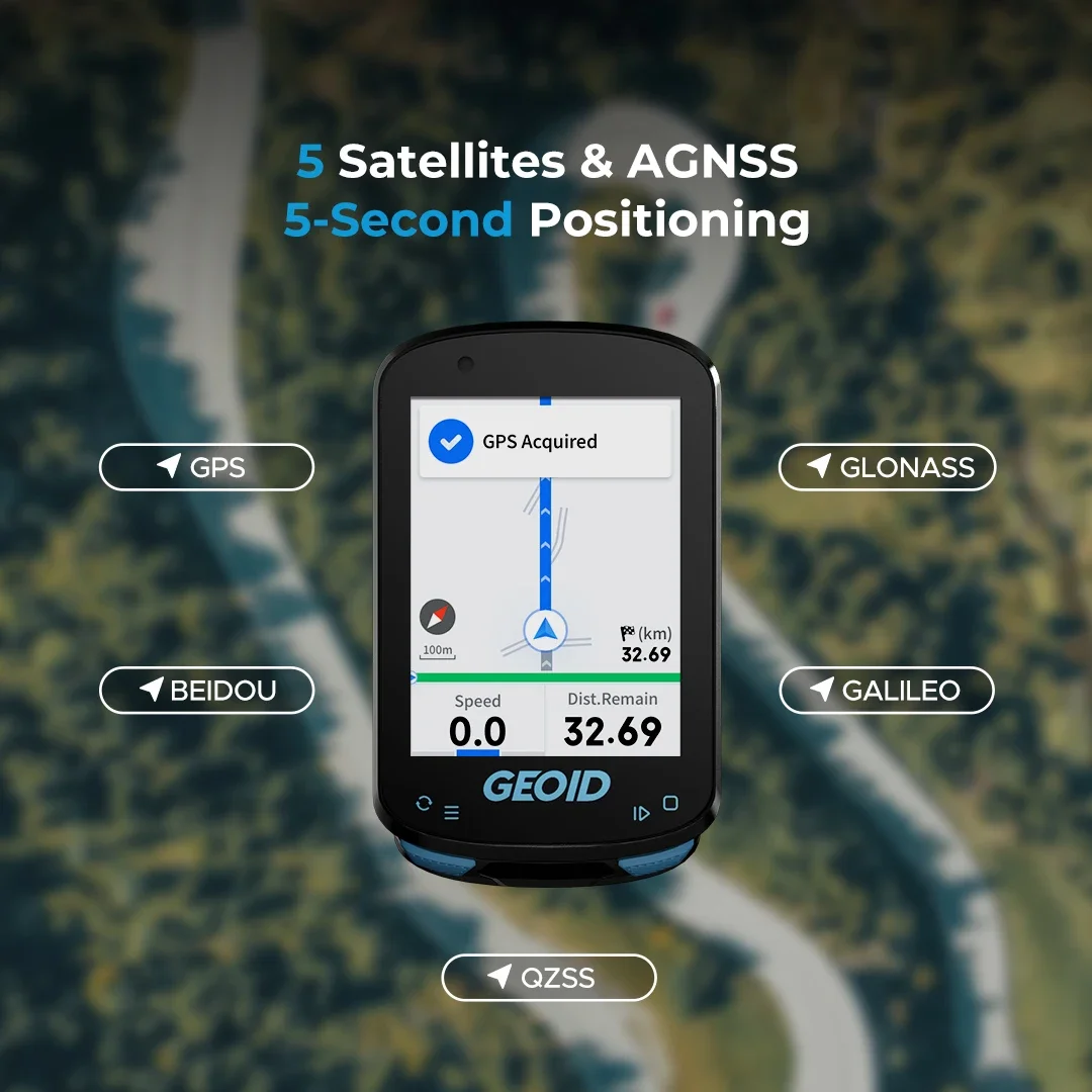 GEOID CC600 자동 WIFI ANT 주행 거리계 IPX7 자전거 네비게이션 시스템을 갖춘 무선 스마트 자전거 컴퓨터 속도계