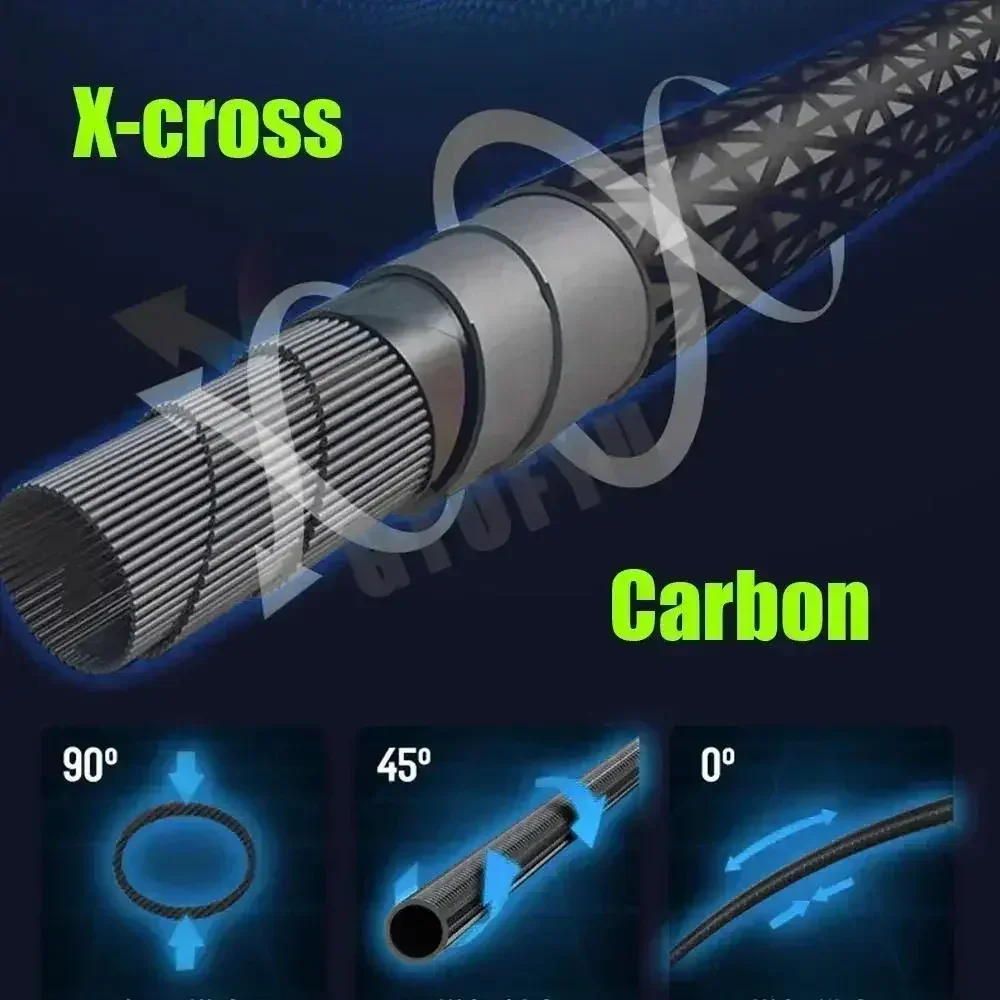 2.7M 3.6M 4.5M 5.4M 6.3M 7.2M 탄소 텔레스코픽 바위 낚싯대 초경량 막대 미끼 잉어 여행 바다 스피닝 낚싯대