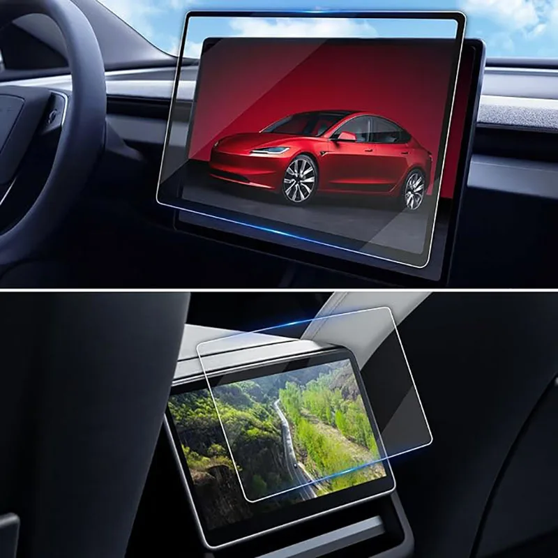 Tesla Model 3 Highland Model Y Juniper 2025 후면 센터 제어 터치 스크린 보호 필름 용 강화 유리 필름 보호대 title=Tesla Model 3 Highland Model Y Juniper 2025 후면 센터 제어 터치 스크린 보호 필름 용 강화 유리 필름 보호대 