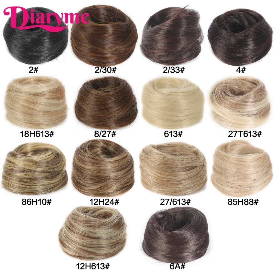 탄성 고무 밴드 가짜 머리 롤빵 합성 스트레이트 Chignon 클립 머리 꼬리 확장 Updo 헤어 롤빵 헤어 피스 여성을위한