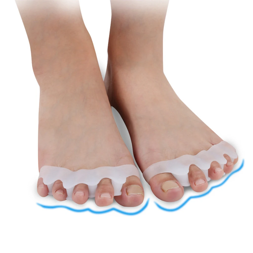 2pcs = 1pair 새로운 보호 발가락 분리기 적합 Bunion 교정기 소재 소프트 젤 Straightener 스페이서 스트레처 케어 도구