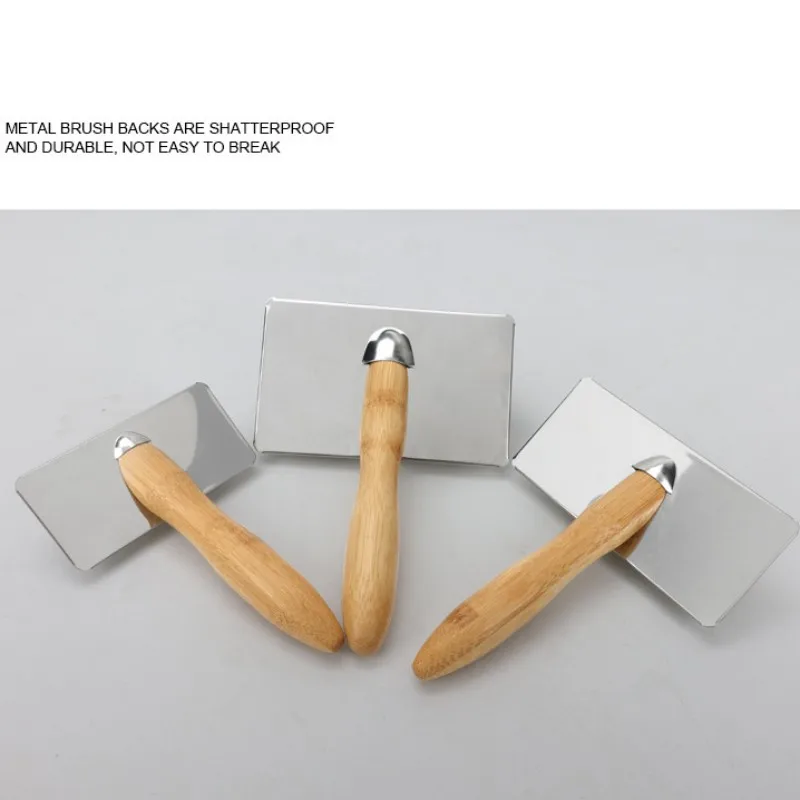 개 빗 단단한 나무 개 브러시 애완 동물 헤어 리무버 마사지 고양이 브러시 애완 동물 미용 고양이를위한 스테인레스 스틸 빗 머리 매듭 열기