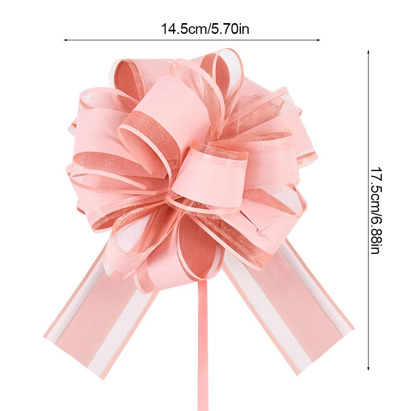 웨딩 카 활 리본, 크리스마스 선물 포장 장식, DIY 공예 꽃, 생일 파티 용품, 발렌타인, 2 개, 4 개, 10 개