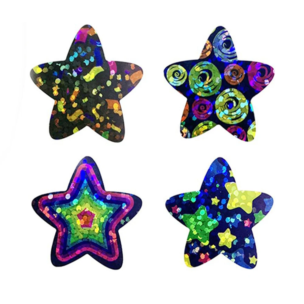 100-500pcs 컬러 스타 스티커 생일 결혼 선물 파티 장식 인감 스티커 봉투 초대장 스티커 베이킹 라벨