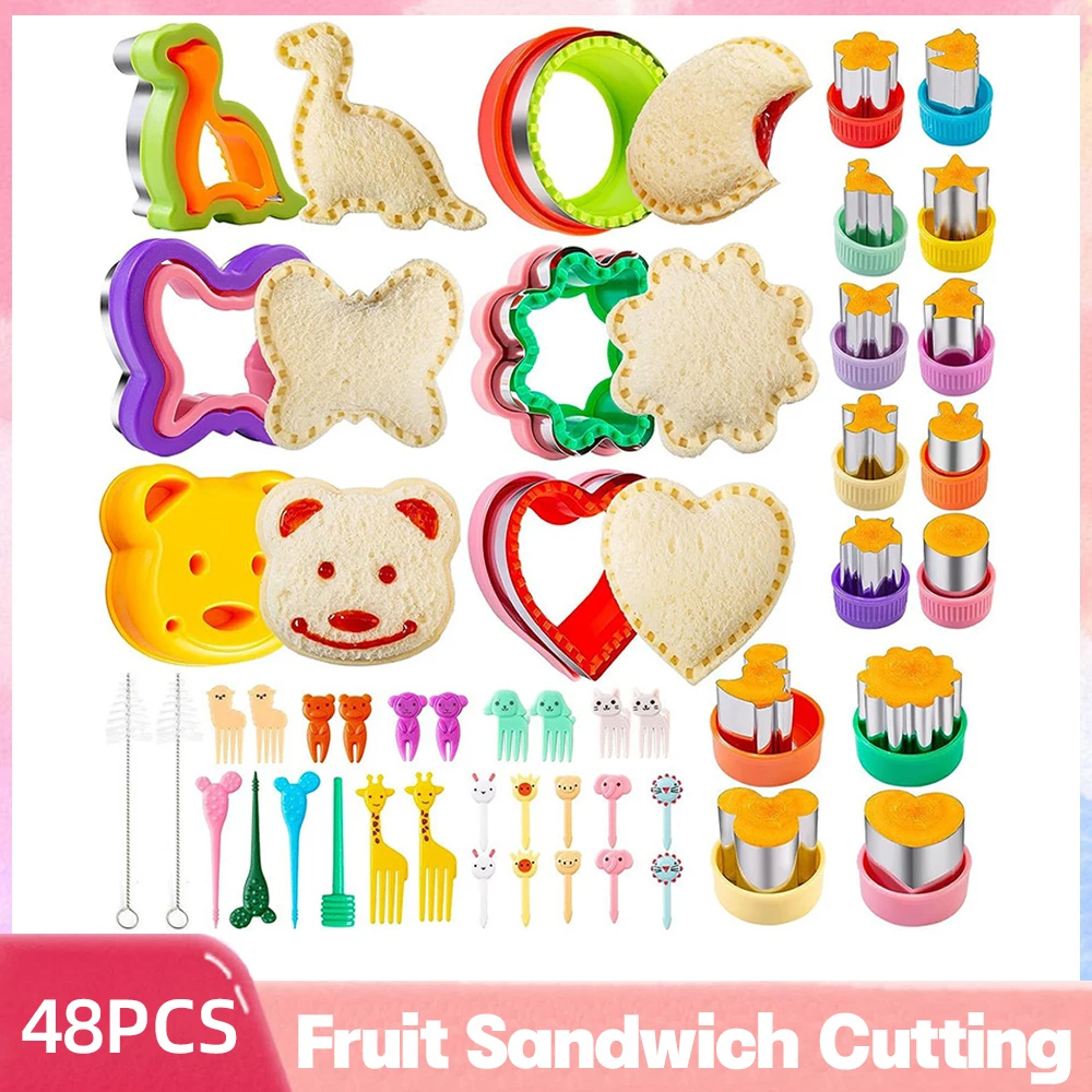 30/48PCS 어린이를위한 샌드위치 커터 세트 음식 쿠키 빵 금형 제조 업체 과일 야채 모양 절단 금형 어린이 베이킹 도구 title=30/48PCS 어린이를위한 샌드위치 커터 세트 음식 쿠키 빵 금형 제조 업체 과일 야채 모양 절단 금형 어린이 베이킹 도구 