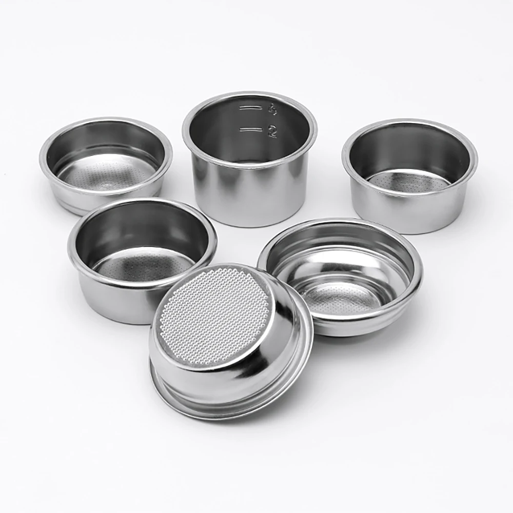 51mm 54mm 58mm 커피 필터 바구니 스테인레스 스틸 커피 파우더 보울 커피 핸들 밑면없는 유니버설 커피 파우더 보울