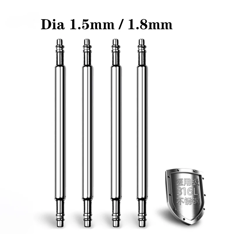 10PCS 직경 1.5mm/1.8mm 스프링 바 스트랩 링크 핀 16mm 18mm 19mm 20mm 21mm 22mm 24mm 26mm 28mm 시계 밴드 스트랩 링크 바 title=10PCS 직경 1.5mm/1.8mm 스프링 바 스트랩 링크 핀 16mm 18mm 19mm 20mm 21mm 22mm 24mm 26mm 28mm 시계 밴드 스트랩 링크 바 