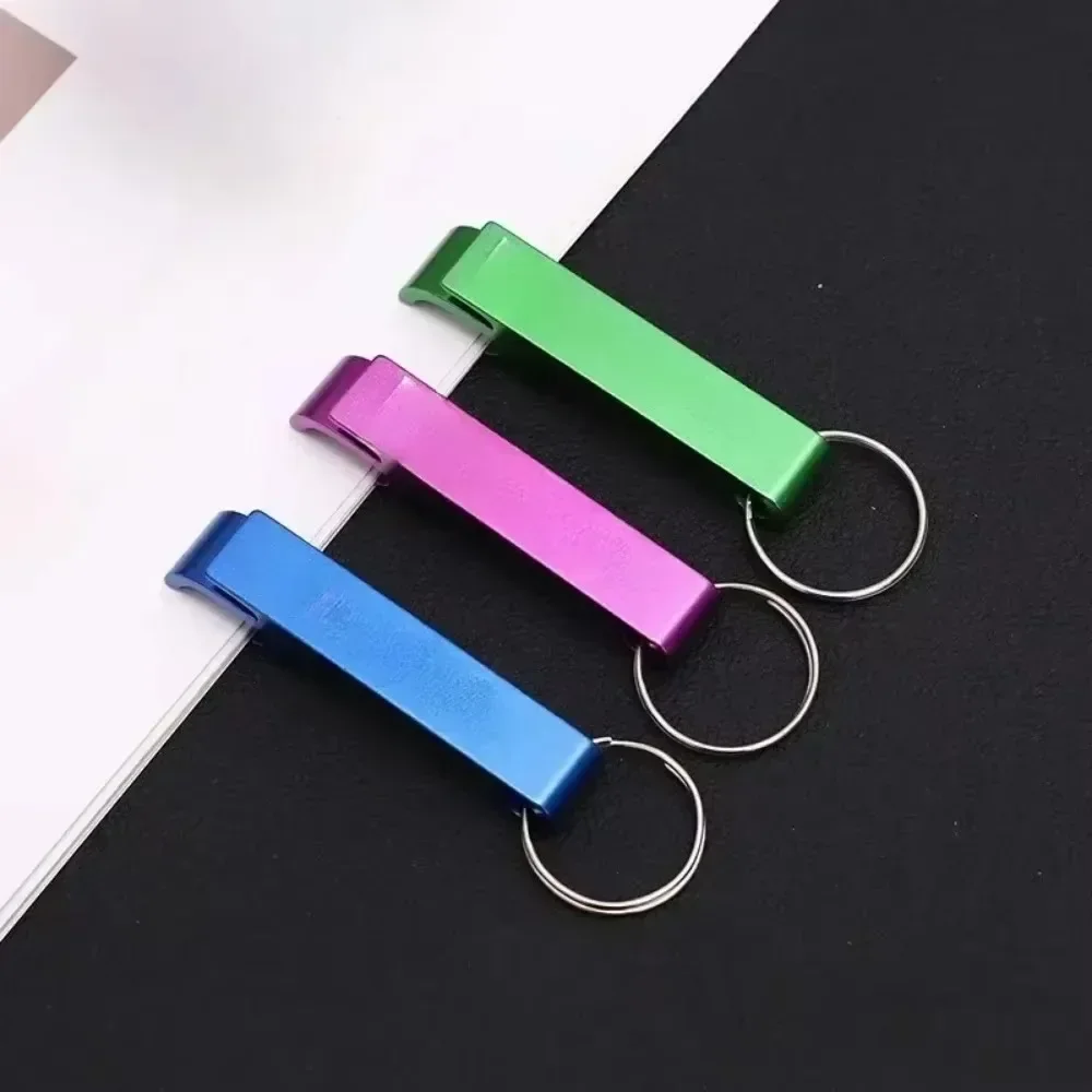 5PCS 사용자 정의 로고 이름 병따개 맥주 키 체인 열쇠 고리 다기능 레이저 조각 열쇠 고리 체인 바 광고 멀티 컬러 선물