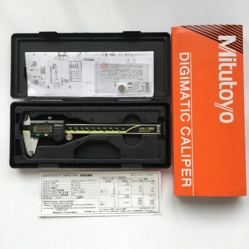 Mitutoyo 캘리퍼스 0-150mm 500-196-30 LCD 디지털 버니어 캘리퍼스 6in 전자 측정 스테인레스 스틸