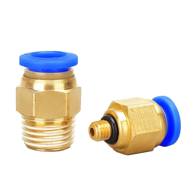 10/50PCS 공압 피팅 공기 커넥터 PC 4mm 6mm 8mm 10mm 12mm 스레드 1/8 