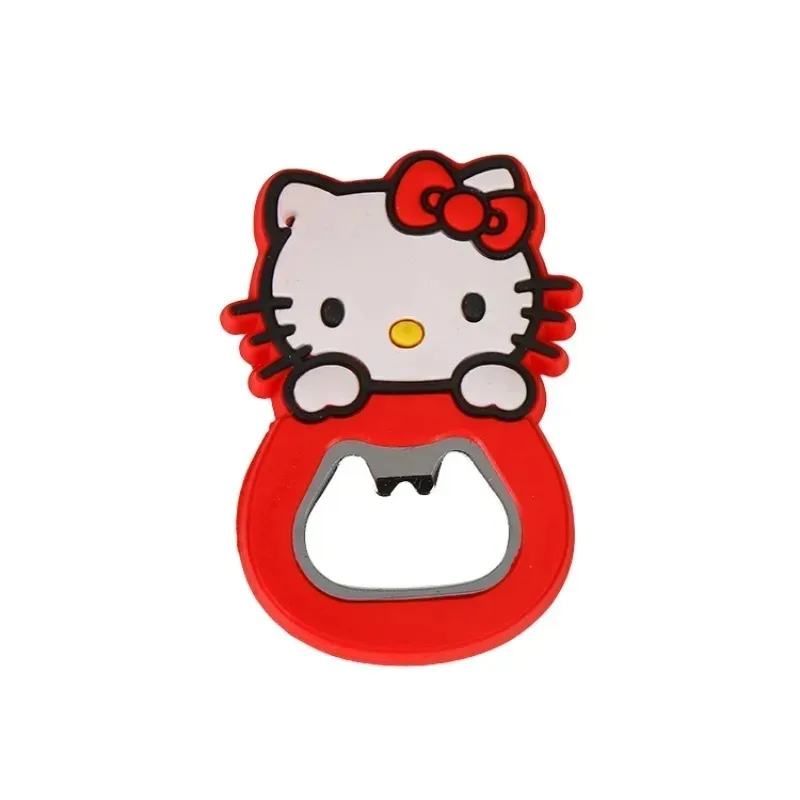 헬로 키티 귀여운 만화 실리콘 와인 오프너 핑크 걸리 하트 맥주 병따개 맞춤형 Mymelody 냉장고 자석 선물