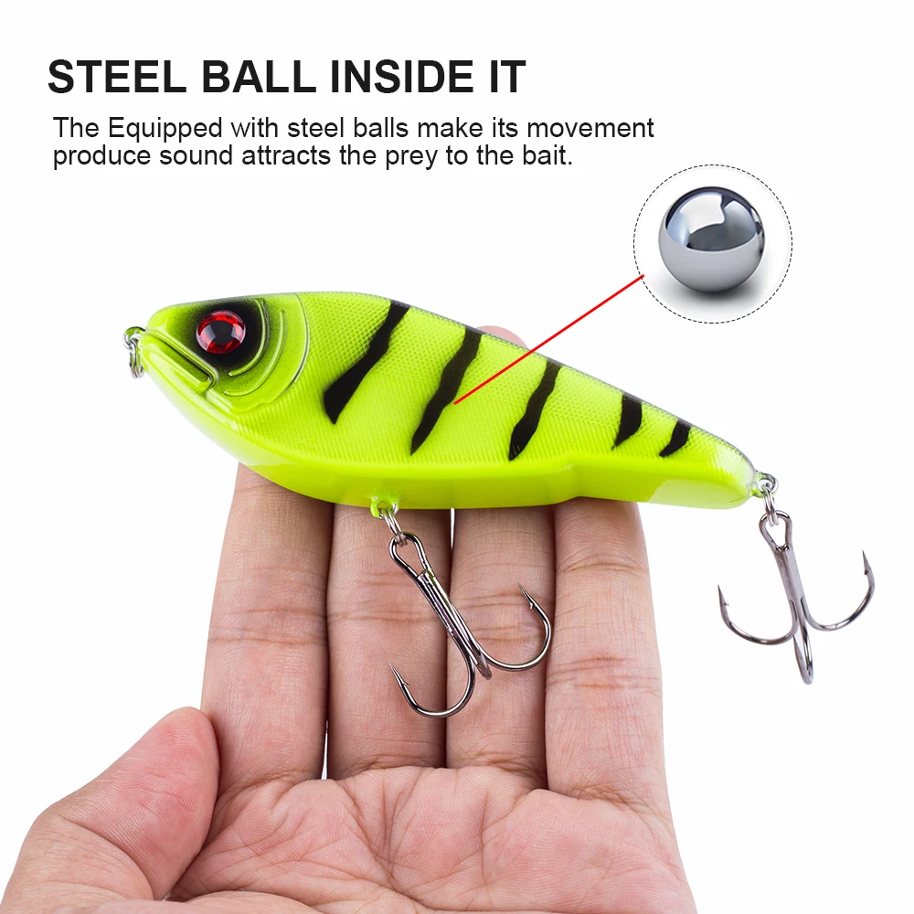 Hanlin Glide Jerkbait 75/90/120/150/mm 인기 파이크 하드 저크 미끼 크랭크베이트 Muskie 미끼 낚시 미끼 워블러 베이스 태클