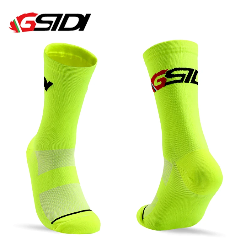 Gsidi 새로운 사이클링 양말 고품질 압축 남자 자전거 야외 여성 전문 스포츠 러닝 실행