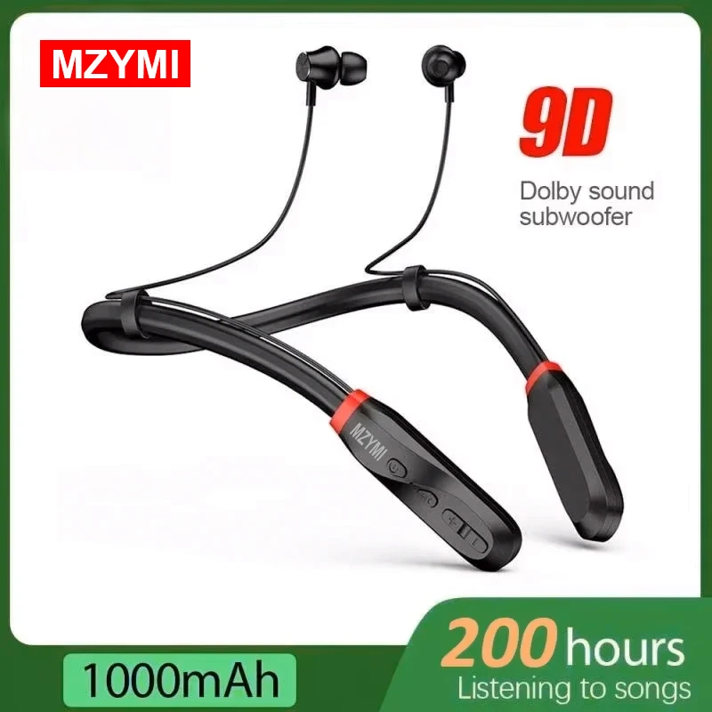 MZYMI 무선 이어폰 200 시간 재생 넥 밴드 블루투스 5.1 헤드폰 헤드폰 (마이크 포함) 9D 스테레오 이어 버드 헤드셋 title=MZYMI 무선 이어폰 200 시간 재생 넥 밴드 블루투스 5.1 헤드폰 헤드폰 (마이크 포함) 9D 스테레오 이어 버드 헤드셋 
