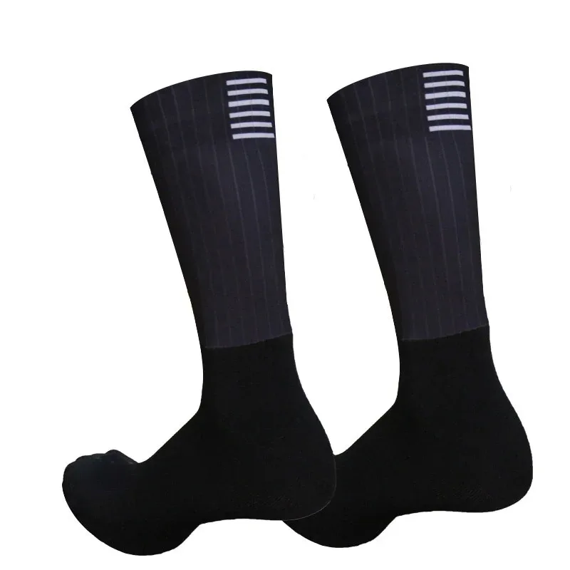 실리콘 새로운 프로 팀 슬립 에어로 사이클링 양말 안티 도로 자전거 양말 남성 스포츠 Calcetines Ciclismo