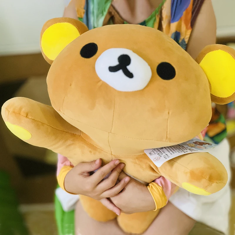 애니메이션 리락쿠마 만화 봉제 인형 부드러운 곰 장난감 카와이 룸 장식 테디 베어 플러시 귀여운 커플 곰 소녀를위한 크리스마스 선물