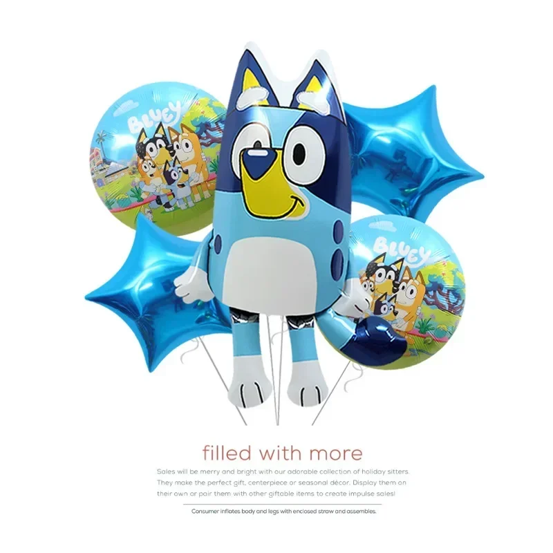 DIY Bluey 빙고 호일 풍선 세트 Blueys 가족 풍선 소녀 소년 만화 풍선 베이비 샤워 생일 선물 파티 장식