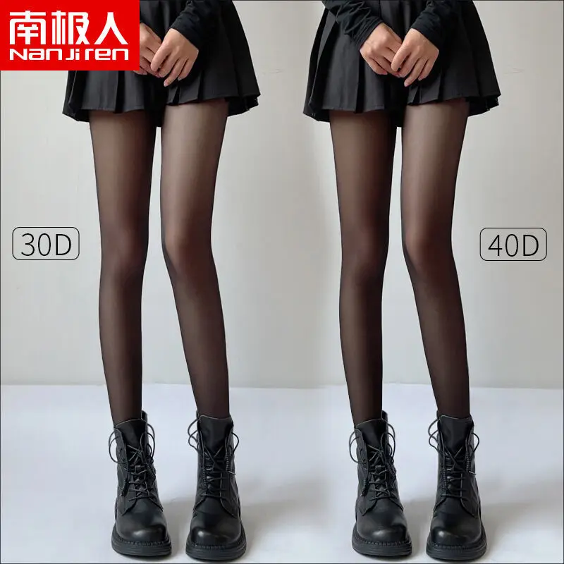 여성 JK 블랙 스타킹 6 두께 스킨 실크 팬티 스타킹 여름 울트라 얇은 안티 후크 실크 나일론 스타킹 여성 쉬어 스타킹