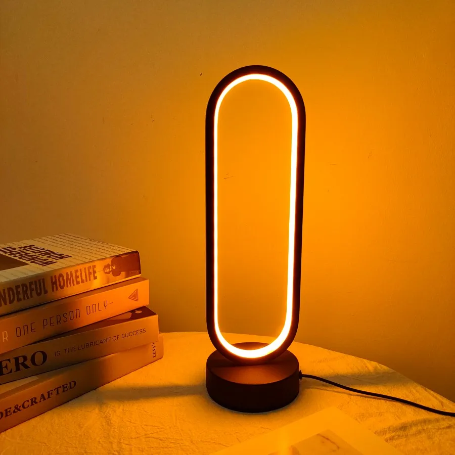 1PC 램프 침실 링 램프 거실 3 색 디밍 침대 옆 램프 LED 야간 조명 title=1PC 램프 침실 링 램프 거실 3 색 디밍 침대 옆 램프 LED 야간 조명 
