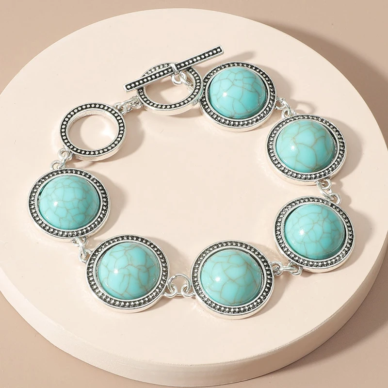 여성을위한 패션 Boho 빈티지 라운드 진주 팔찌 Bangles 블루 레드 블랙 구슬 빈티지 보헤미안 조절 팔찌 쥬얼리