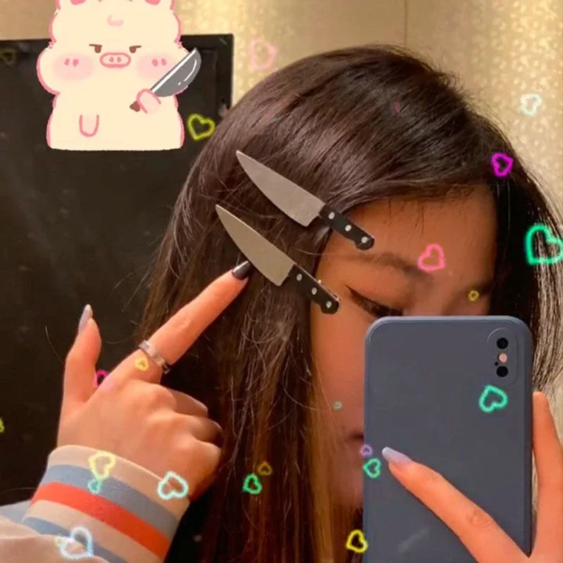 여성용 기묘한 칼 헤어 클립, 재미있는 머리핀, 소녀 머리핀, 펑크 머리핀, 머리 장식, y2k 액세서리, 신제품 title=여성용 기묘한 칼 헤어 클립, 재미있는 머리핀, 소녀 머리핀, 펑크 머리핀, 머리 장식, y2k 액세서리, 신제품 