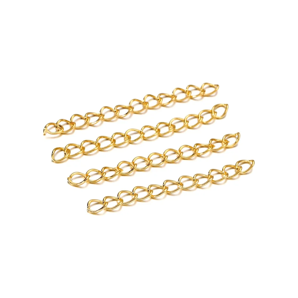 50-100 개/몫 50mm 70mm 목걸이 확장 체인 대량 팔찌 DIY 쥬얼리에 대한 확장 체인 테일 익스텐더 결과 만들기