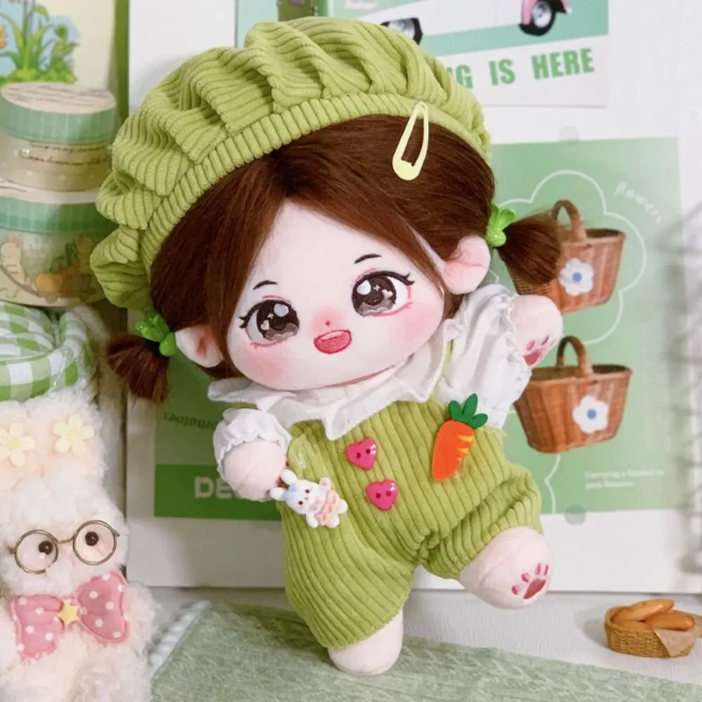 면화 인형 드레스 봉제 인형 의류 스커트, 머리띠 모자 액세서리, EXO 아이돌 인형 장식, 20cm