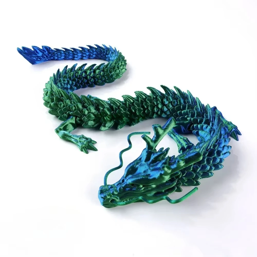 22/30/45cm 어둠 속에서 새로운 빛나는 3D 인쇄 드래곤 글로우 플라잉 드래곤 회전식 관절 날개 드래곤 홈 장식품