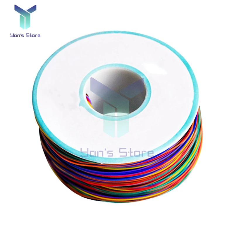 250M 30AWG 와이어 케이블 8 색 PCB 납땜 플라이 Iine 0.55mm 브레드 보드 점퍼 컬러 절연 랩 케이블 주석 도금 순수 구리
