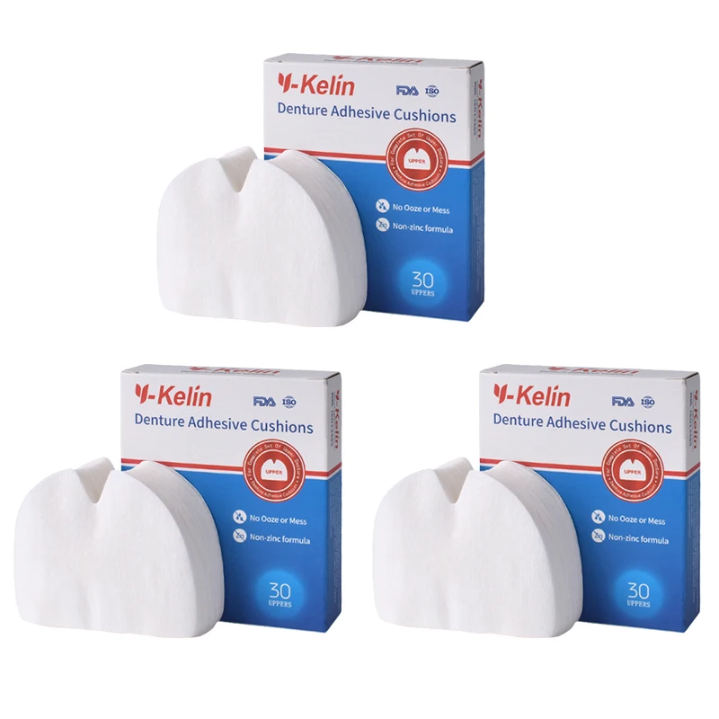Y-Kelin 틀니 접착 쿠션 30/90/150 패드/팩 하부 자연스럽고 강한 하루 종일 홀드 컴포트 쿠션