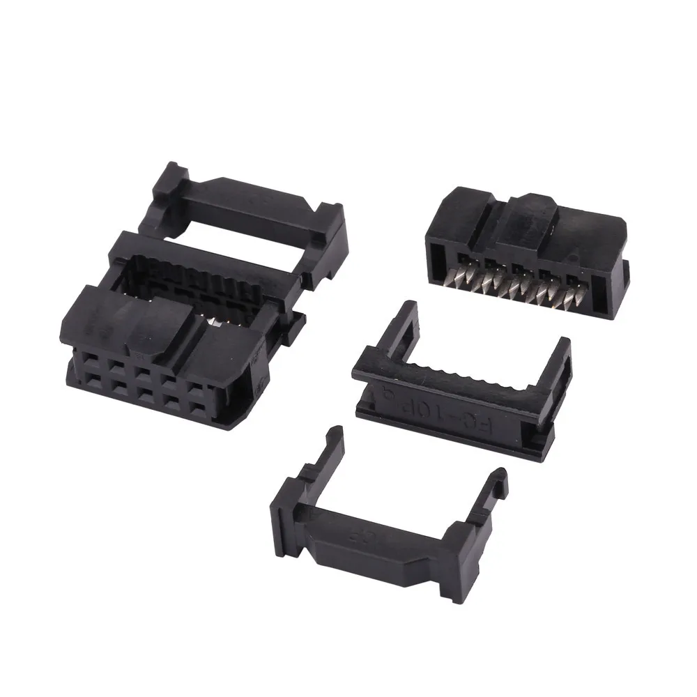 FC 암 IDC 소켓 커넥터 리본, 2.54mm 피치, 6, 8, 10, 12, 14, 16, 18, 20, 24, 26, 30, 34, 40, 50, 60, 64 핀 케이블 DC3 헤더 수 소켓