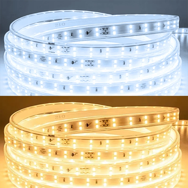 220V Led 스트립 1-30m Eu 플러그 2835 유연한 리본 빛 방수 Led 테이프 홈 부엌 야외 정원 장식 조명